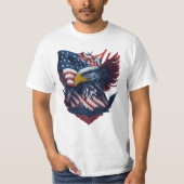 USA Art Eagle Freedom Patriotism Red White Blue T-Shirt (Vorderseite)