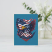 USA Art Eagle Red White Blue Patriotism Freedom Postkarte (Stehend Vorderseite)