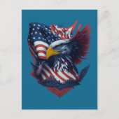 USA Art Eagle Red White Blue Patriotism Freedom Postkarte (Vorderseite)
