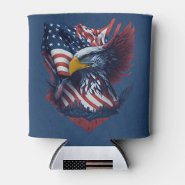 USA Art Freedom Patriotism Eagle Red White Blue Dosenkühler
