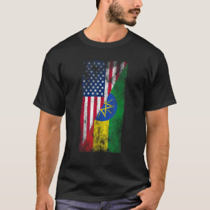 USA Äthiopien Flaggen USA Ethiop T-Shirt