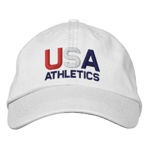 USA Athletics-Olympia bestickt mit White Hat Bestickte Kappe