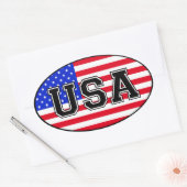 USA-Aufkleber Ovaler Aufkleber (Umschlag)
