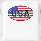 USA-Aufkleber Ovaler Aufkleber (Tasche)