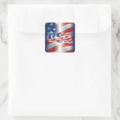 USA-Aufkleber Quadratischer Aufkleber (Tasche)