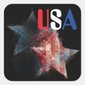 USA-Aufkleber Quadratischer Aufkleber (Vorderseite)