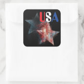 USA-Aufkleber Quadratischer Aufkleber (Tasche)