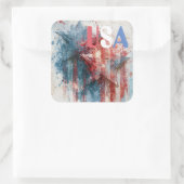 USA-Aufkleber Quadratischer Aufkleber (Tasche)
