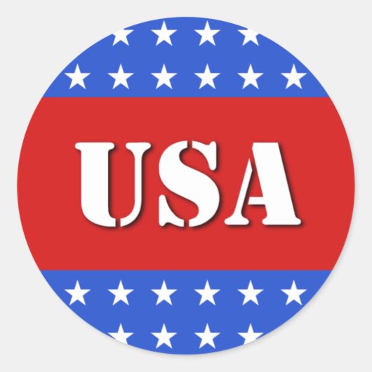 USA-Aufkleber Runder Aufkleber (Vorderseite)