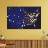 USA aus dem Weltraum Leinwanddruck (Insitu (Wohnzimmer))