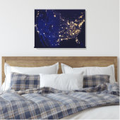 USA aus dem Weltraum Leinwanddruck (Insitu (Schlafzimmer))