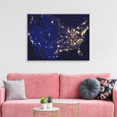 USA aus dem Weltraum Leinwanddruck (Insitu (Wohnzimmer))