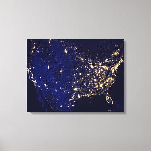 USA aus dem Weltraum Leinwanddruck (Vorderseite)