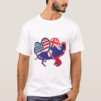 USA—Austrailia-Liebe mit Tieren T-Shirt