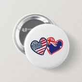 USA Australien Liebe Button (Vorne & Hinten)