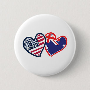 USA Australien Liebe Button
