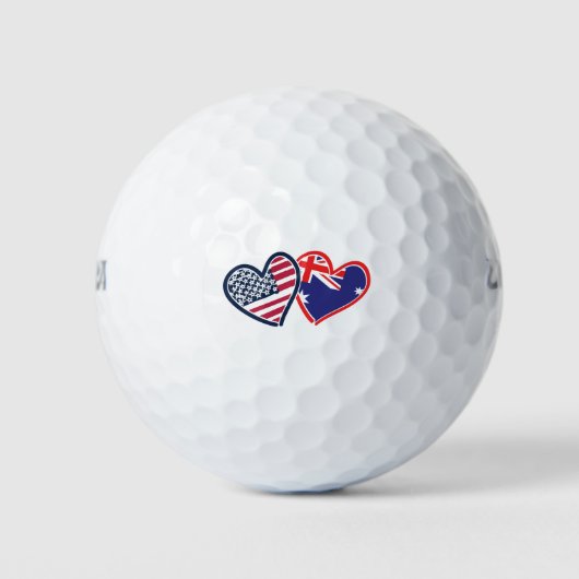 USA Australien Liebe Golfball (Vorderseite)