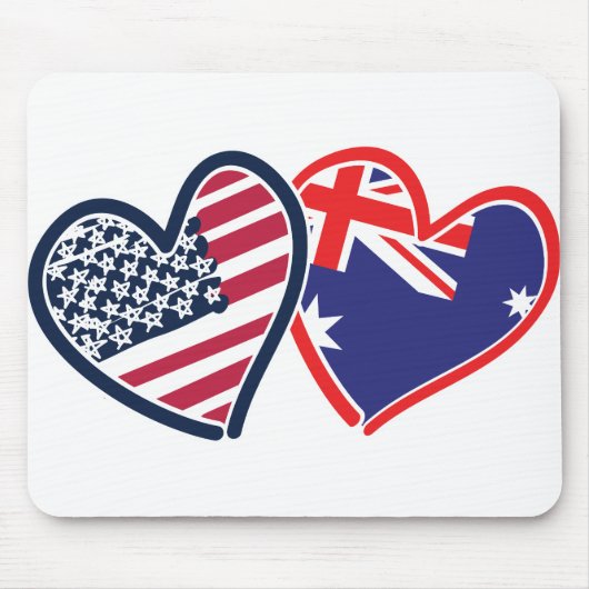 USA Australien Liebe Mousepad (Vorne)