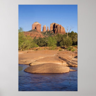 USA, AZ, Kathedrale Rocks bei Red Rock Crossing Poster