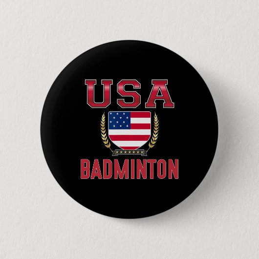 Usa Badminton - Button (Vorderseite)
