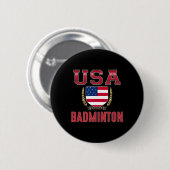 Usa Badminton - Button (Vorne & Hinten)