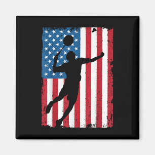 USA Badminton-Flagge Vintage Sportflagge Magnet
