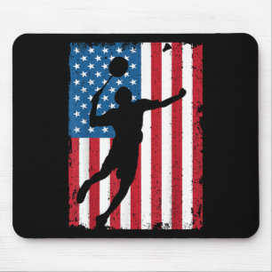 USA Badminton-Flagge Vintage-Sportflagge Mousepad