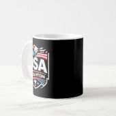Usa Badminton Kaffeetasse (Vorderseite Links)