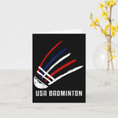 Usa Badminton Shuttle Red White Blue Karte (Gelbe Blume)