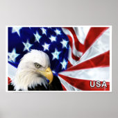 USA Bald Eagle Flag Poster (Vorne)