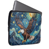 USA Bald Eagle im Stil von Starry Night Van Gogh Laptopschutzhülle (Vorne Rechts)