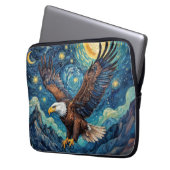 USA Bald Eagle im Stil von Starry Night Van Gogh Laptopschutzhülle (Vorderseite Links)