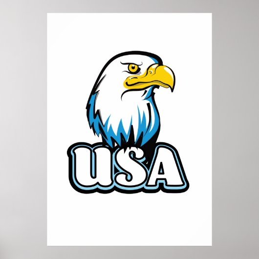 USA Bald Eagle (limitierte Blue Edition) Poster (Vorne)
