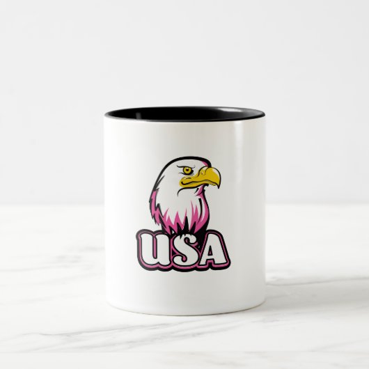 USA Bald Eagle Zweifarbige Tasse (Mittel)