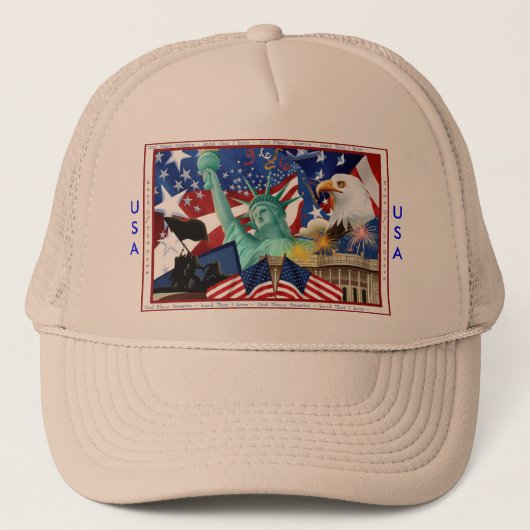 USA Baseball Cap Truckerkappe (Vorderseite)