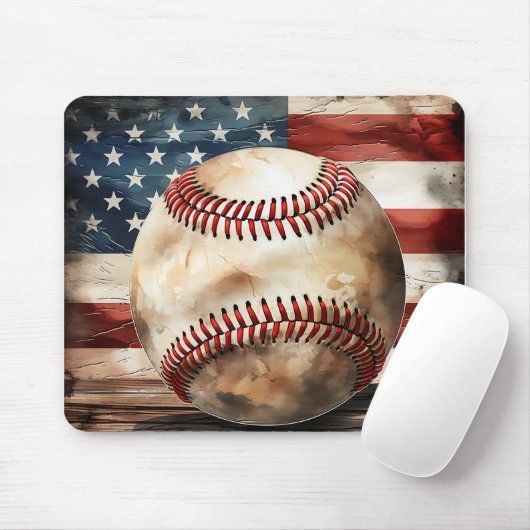 USA Baseball Mouse Pad Mousepad (Mit Mouse)