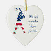 USA Baseball-Spieler amerikanische Flagge Keramik Ornament (Rechts)