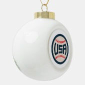 USA Baseball Team Keramik Kugel-Ornament (Links)
