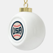 USA Baseball Team Keramik Kugel-Ornament (Rechts)