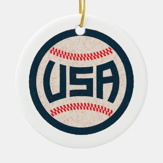 USA Baseball Team Keramik Ornament (Vorne)
