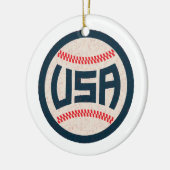 USA Baseball Team Keramik Ornament (Links)