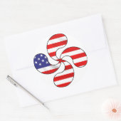 usa-Baskenkreuz Runder Aufkleber (Umschlag)