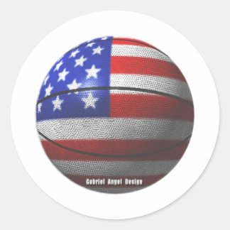 USA Basketball Runder Aufkleber