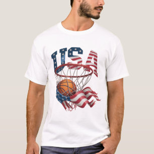 USA Basketball-Shirt, patriotisches amerikanisches T-Shirt