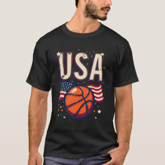 USA Basketball Vintage-Design lustig T-Shirt