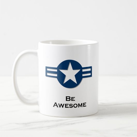 USA Be Awsome blue Kaffeetasse (Links)