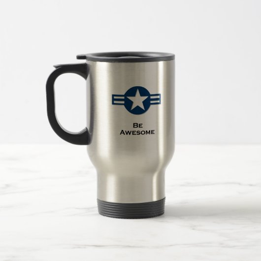 USA Be Awsome blue Reisebecher (Links)