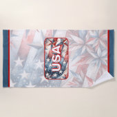 USA Beach Tower Strandtuch (Vorderseite)