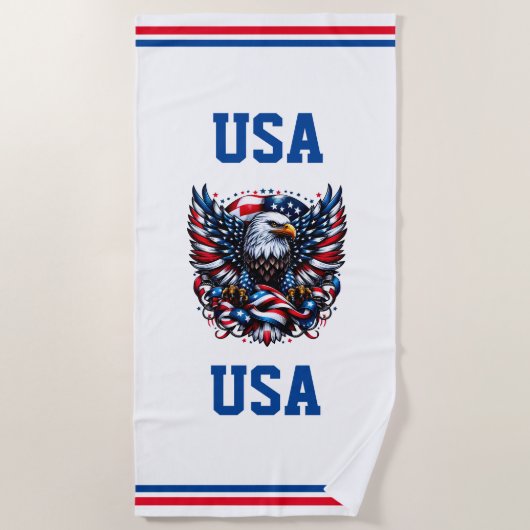 USA Beach Tower Strandtuch (Vorderseite)
