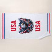 USA Beach Tower Strandtuch (Vorderseite)